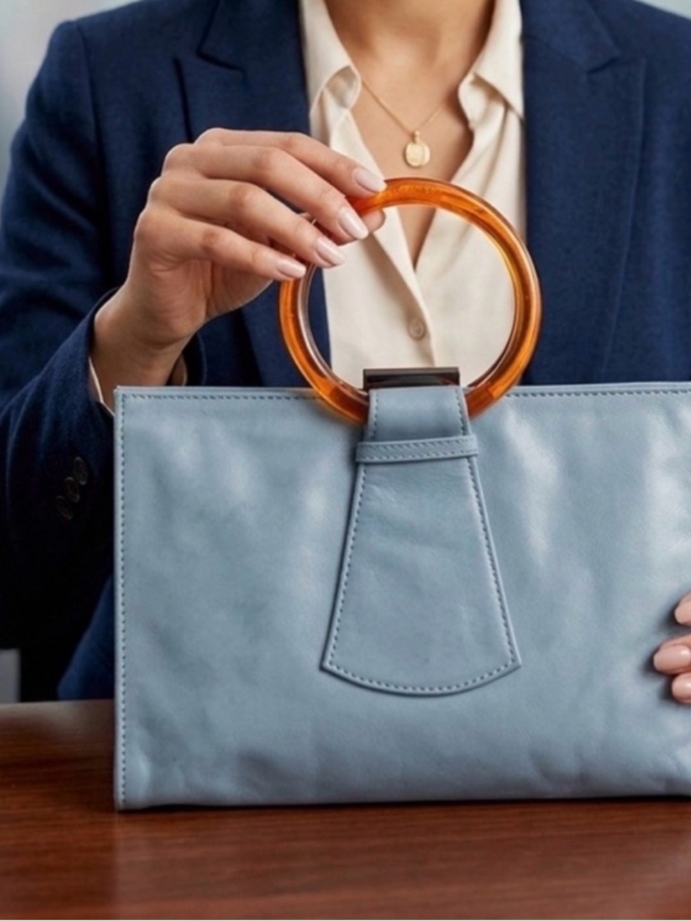 HOBO Leather Clutch Bag